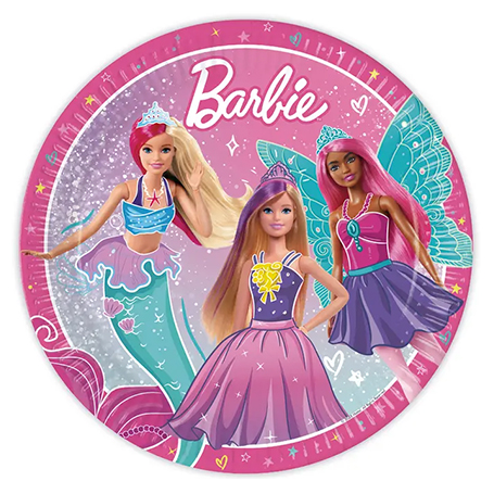 Lisanslı Barbie Temalı Tabak 23 Cm 8li - 1