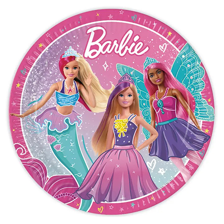 Lisanslı Barbie Temalı Tabak 23 Cm 8 Parça - 1
