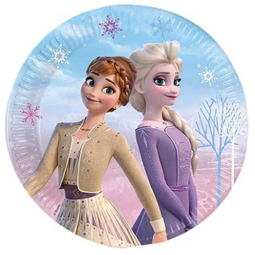 Lisanslı Frozen Soft Karton Tabak 23 Cm 8 Parça - 