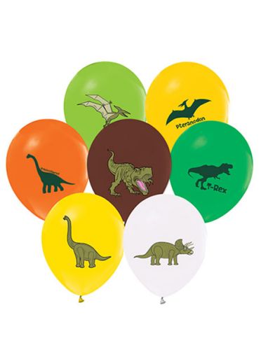 Lisanslı Vahşi Jurassik Lateks Balon 8 Parça - 