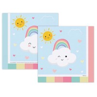 Lisanslı Gökkuşağı Kağıt Peçete 16 Parça - 1