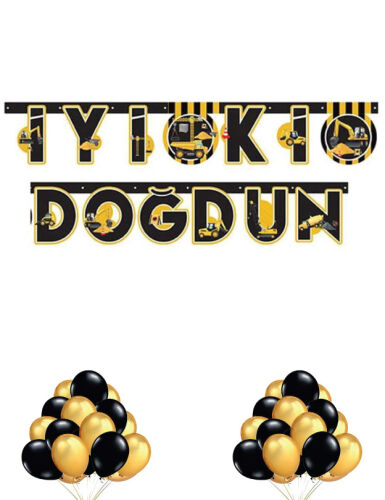 Lisanslı İnşaat Karton Yazı İyi ki Doğdun 2 Metre - 1