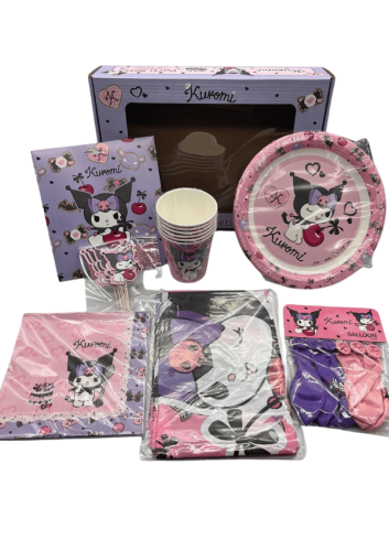 Lisanslı Kuromi Parti Seti 38 Parça - 