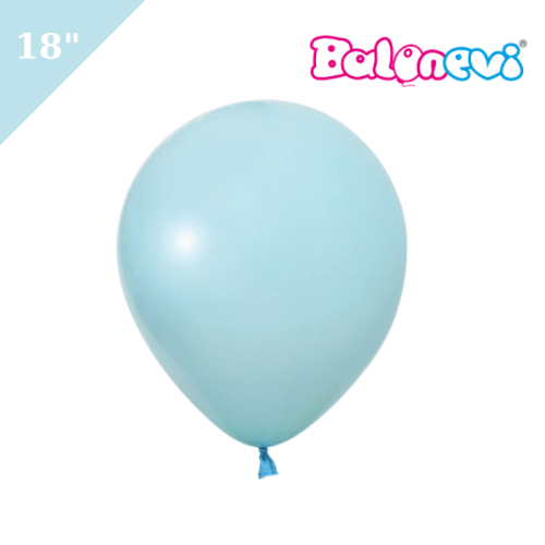 Lateks Balon Makaron Mavi 18 inç - 1