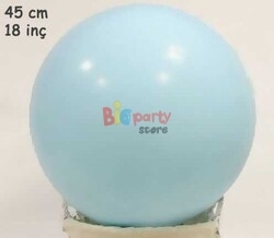 Lateks Balon Makaron Mavi 18 inç - 1