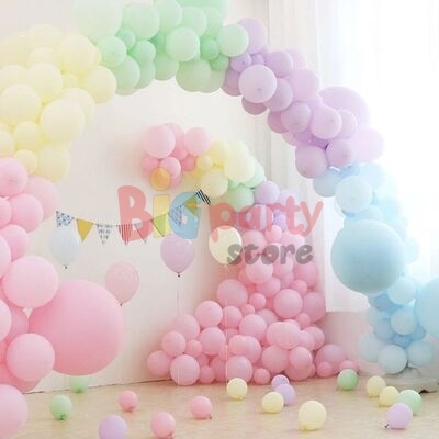 Lateks Pastel Balon Makaron Karışık Renk 12 İnç 100 Parça - 2