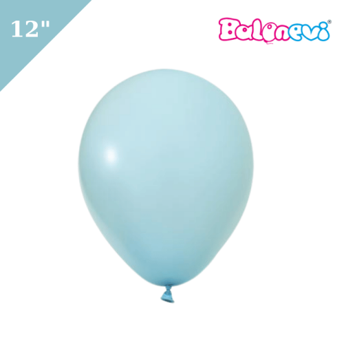 Lateks Makaron Balon 100 Parça Mavi 12 İnç Balonevi - 