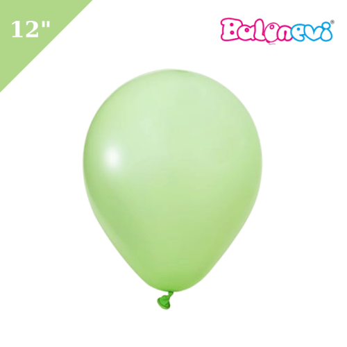 Lateks Makaron Balon 100 Parça Yeşil 12 İnç Balonevi - 