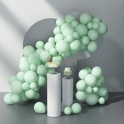  - Pastel Balon Makaron Yeşili 12'' 100'Lü