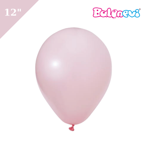 Lateks Makaron Balon 100 Parça Pembe 12 İnç Balonevi - 
