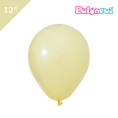 Lateks Makaron Balon 100 Parça Sarı 12 İnç Balonevi - 1