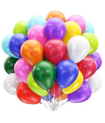 Metalik Lateks Balon 12 İnç 8 Parça Karışık - 1