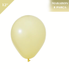 Makaron Soft Lateks Balon 12 İnç 8 Parça Sarı - 1