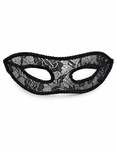 Maske Plastik Dantel Detaylı Lüks Siyah - 