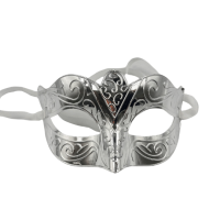Maske Plastik Kabartmalı Gümüş - 2