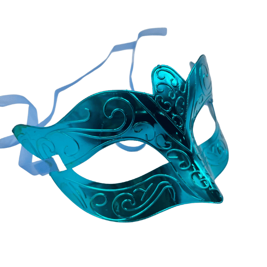 Maske Plastik Kabartmalı Mavi - 1