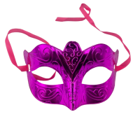 Maske Plastik Kabartmalı Fuşya - 2