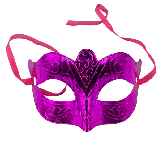 Maske Plastik Kabartmalı Fuşya - 2