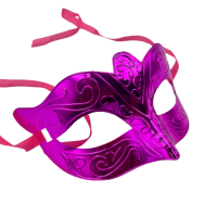 Maske Plastik Kabartmalı Fuşya - 1