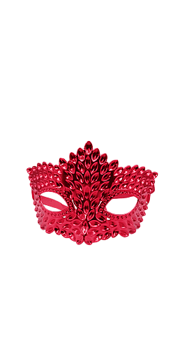Maske Plastik Kristal Parlak Kırmızı - 