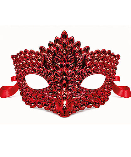 Maske Plastik Kristal Parlak Kırmızı - 