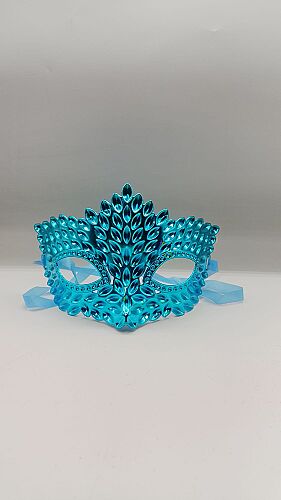 Maske Plastik Kristal Parlak Mavi - 