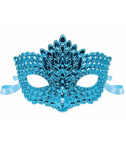 Maske Plastik Kristal Parlak Mavi - 