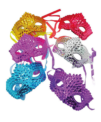 Maske Plastik Kristal Parlak Modeller Karışık 12'li - 