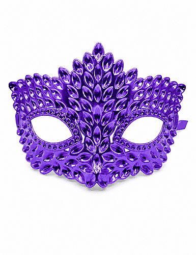 Maske Plastik Kristal Parlak Mor - 