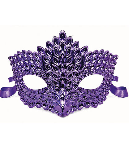 Maske Plastik Kristal Parlak Mor - 