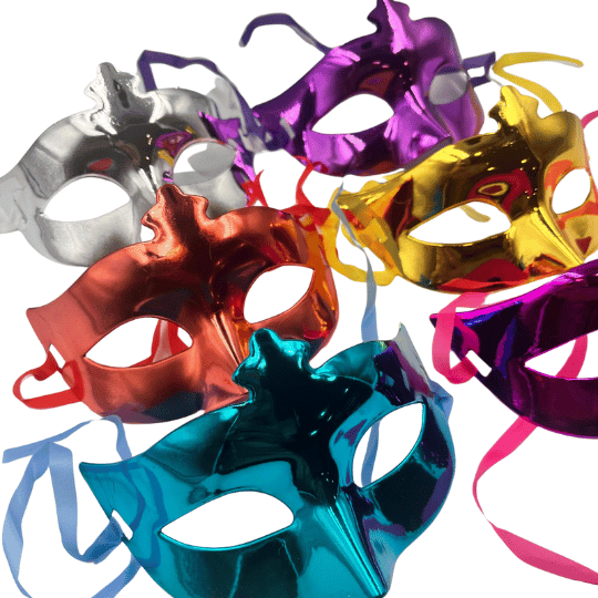 Maske Plastik Parlak 12li Renkli - 