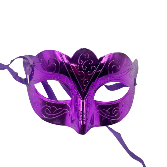 Maske Plastik Kabartmalı Mor - 2
