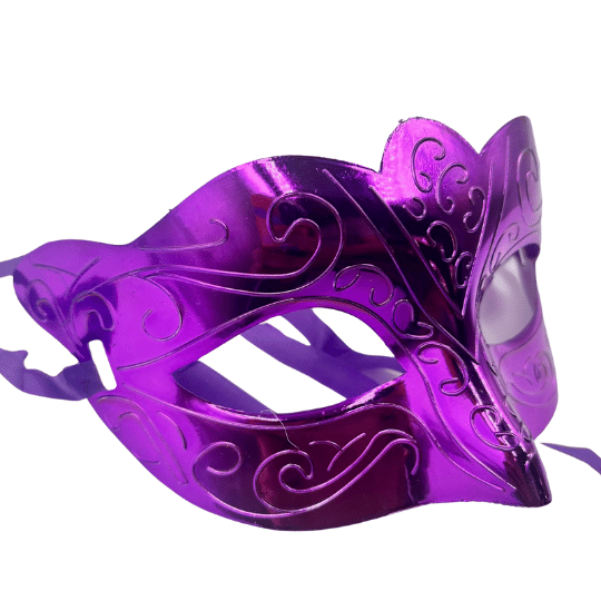 Maske Plastik Kabartmalı Mor - 1
