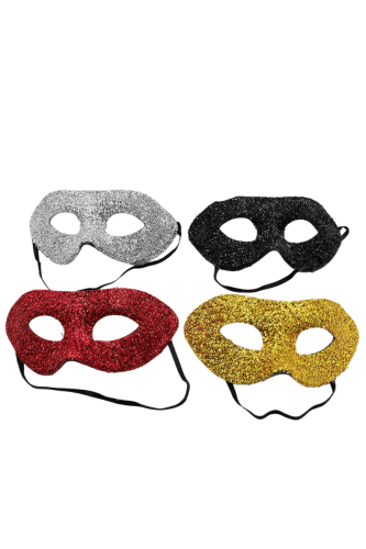 Maske Plastik Parlak Pullu Model Renkli 12 Parça - 2