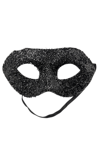 Maske Plastik Parlak Pullu Model Siyah - 1