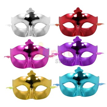 Plastik Maske Parlak Renkli (Renk Seçiniz) - 1