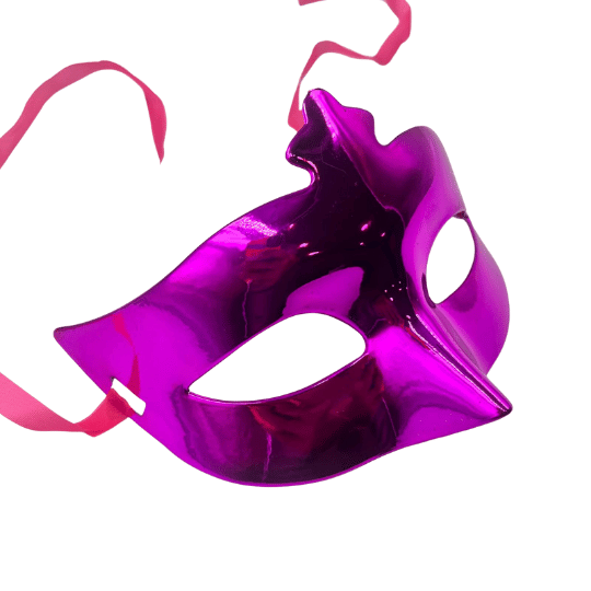 Maske Plastik Parlak Fuşya - 