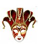 Maske Venedik Kadife Simli Çanlı Model Lüks Kırmızı - 1