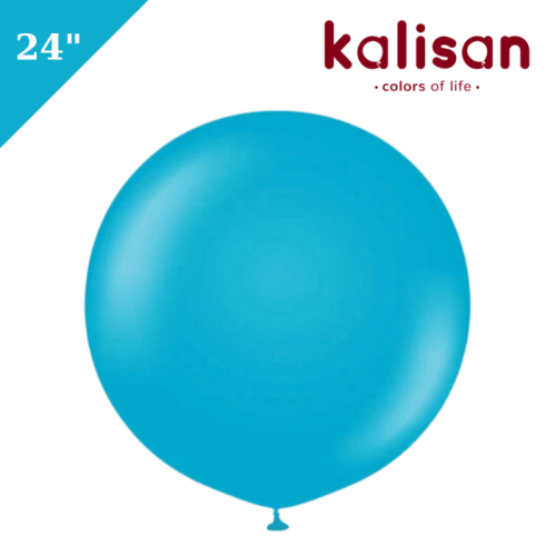 Lateks Retro Balon 24 inç Mavi Cam (Blue Glass) - 1