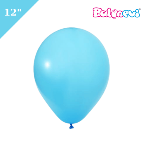 Lateks Pastel Balon 100 Parça Mavi 12 İnç Balonevi - 