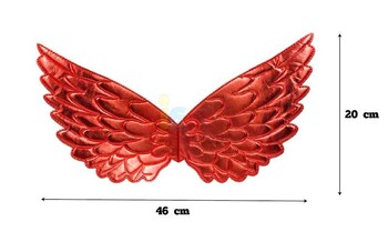 Melek Kanadı Saten Parlak Kırmızı 45*25 Cm - 1