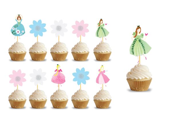 Kürdan Meri Meri Prenses Baskılı 10 Parça - 