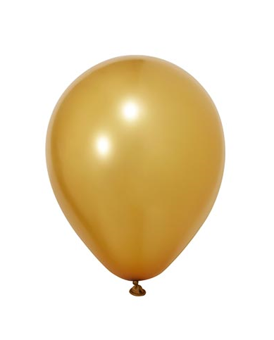 Metalik Lateks Balon 12 İnç 8 Parça Altın - 1