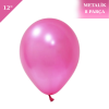 Metalik Lateks Balon 12 İnç 8 Parça Fuşya - 1