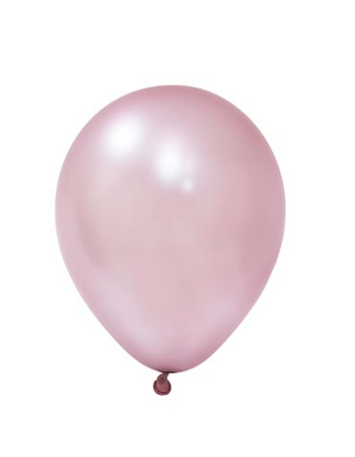 Metalik Lateks Balon 12 İnç 8 Parça Gül Kurusu - 1