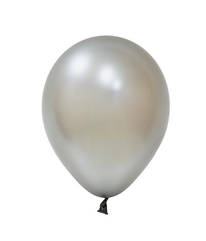 Metalik Lateks Balon 12 İnç 8 Parça Gümüş - 1