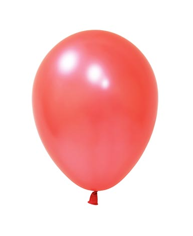 Metalik Lateks Balon 12 İnç 8 Parça Kırmızı - 1