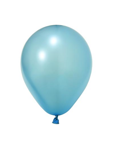 Metalik Lateks Balon 12 İnç 8 Parça Mavi - 1