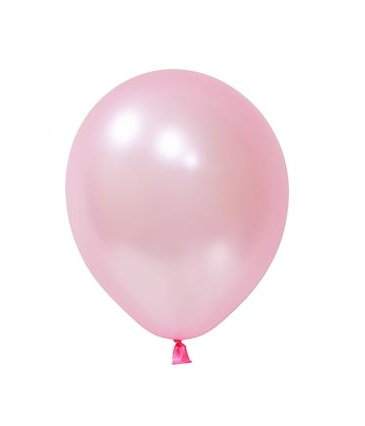 Metalik Lateks Balon 12 İnç 8 Parça Pembe - 1