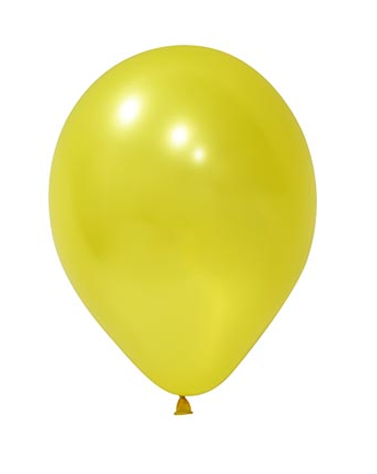 Metalik Lateks Balon 12 İnç 8 Parça Sarı - 1